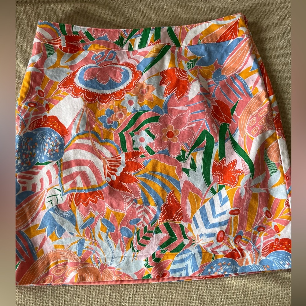 Talbots Multicolor Floral Print Short Skirt Size 8